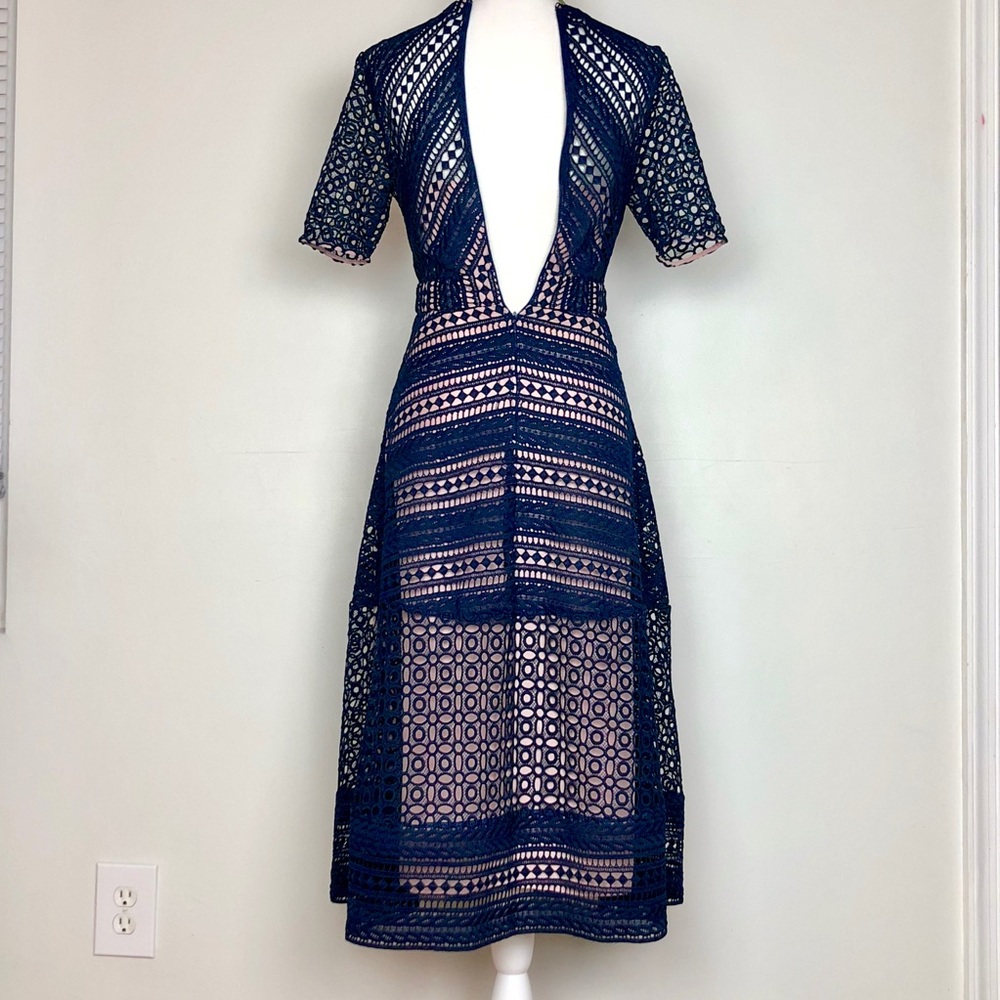 DONATED - ASOS Premium Occasion Lace Midi Dress - Picture 8 of 8